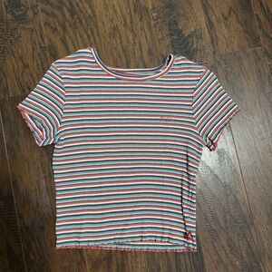dickies striped tee size medium